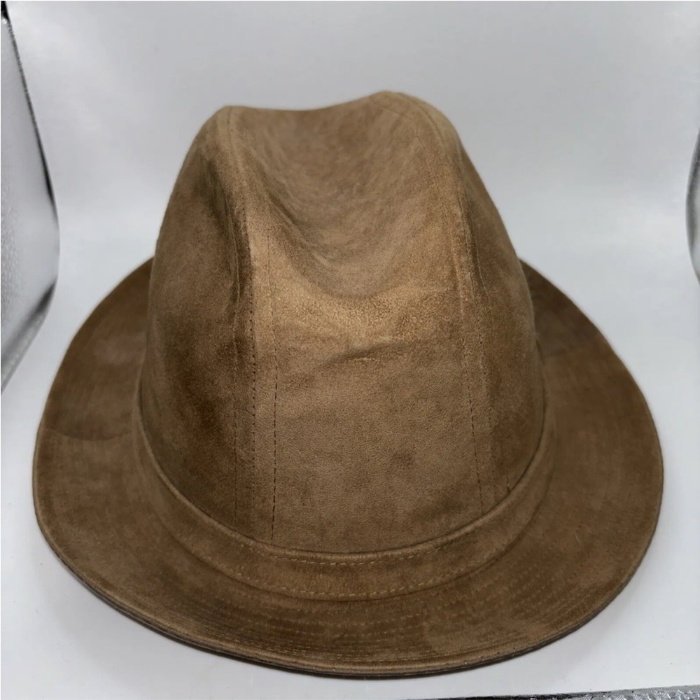 Vintage JA Miller Co Minneapolis Minnesota Brown Suede Fedora Men’s Size M - Picture 3 of 7